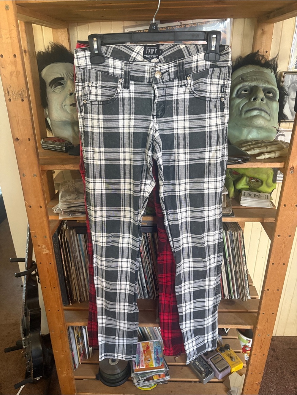 Tripp NYC Black & White Plaid Skinny Pants size 3